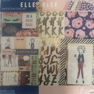Elle Paper Crafting Kit with Gold and Pink Accents